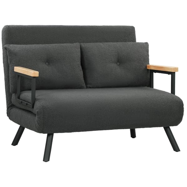 SONNENH Bäddsoffa, Tyg, Mörkgrå, 102 × 73 × 81 cm