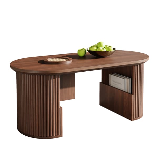 SONNENH Soffbord, MDF, Valnöt, 105 × 50 × 46,5 cm