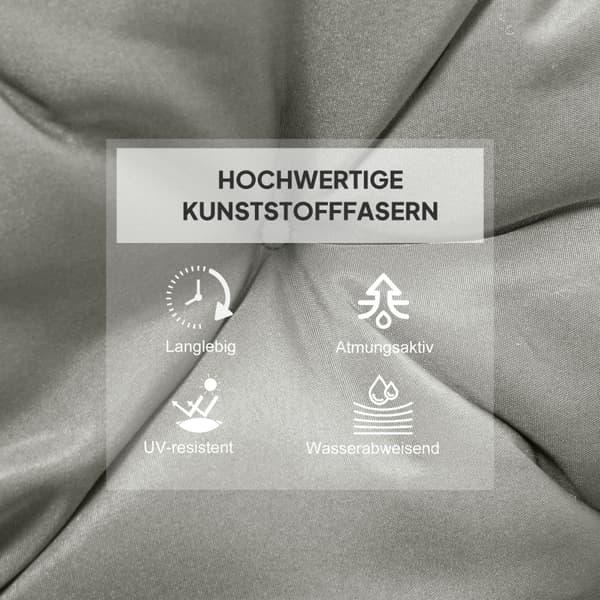 SONNENH Siddehynde – sæt med 2, Polyester, Lysegrå, 98 × 50 × 8 cm