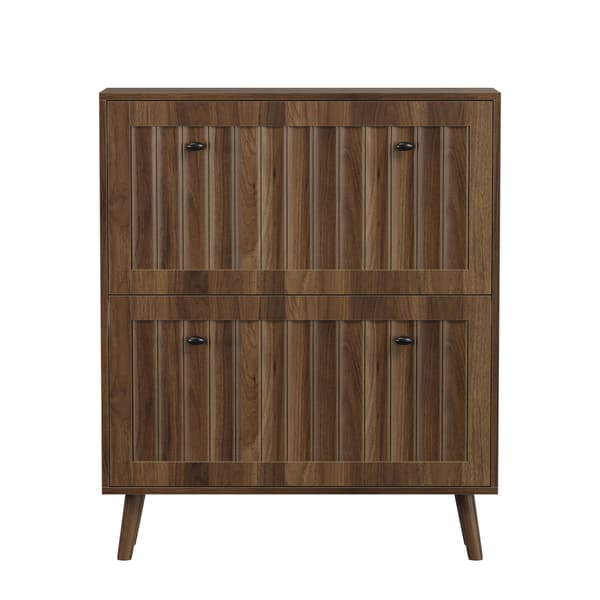 SONNENH Skoskab, MDF / Spånplade, Valnød, 80 × 24 × 95 cm
