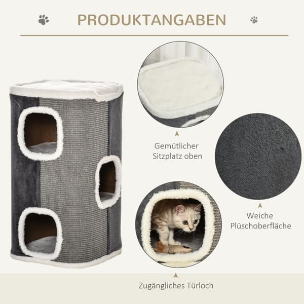 SONNENH Kradsestativ, Polyester, Grå, 40 × 40 × 74 cm