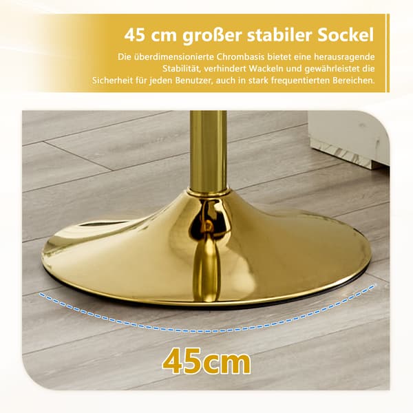 SONNENH Barstol – set med 2, PU, Ljusgrå, 49,7 × 45 × 110 cm
