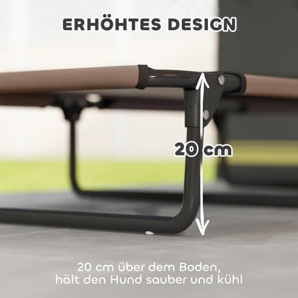 SONNENH Hundbädd, Polyester, Brun, 107 × 61 × 20 cm