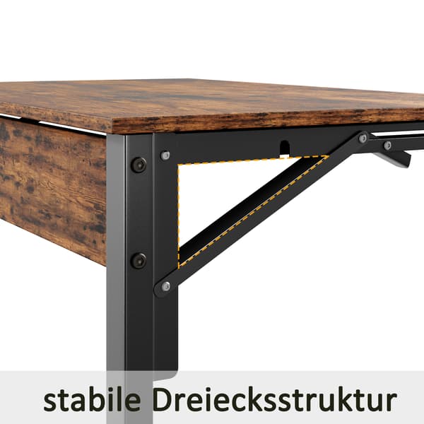SONNENH Sidebord – sæt med 2, Jern / Spånplade, Rustik brun, 60 × 37 × 71 cm