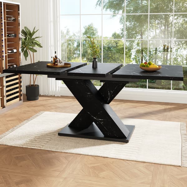 SONNENH Spisebord, MDF, Sort, 119 × 80 × 75 cm