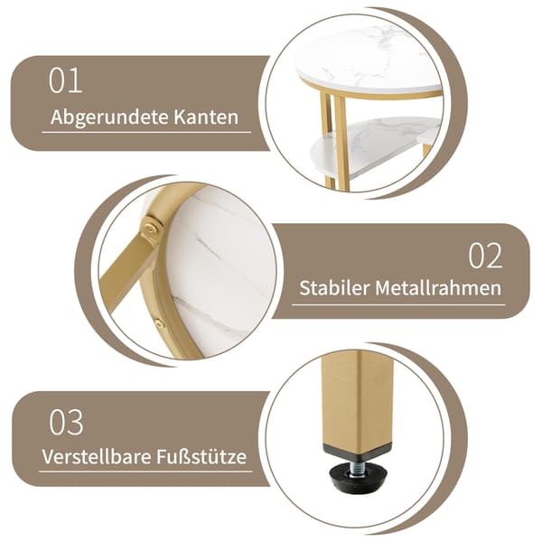 SONNENH Sofabord - guld
