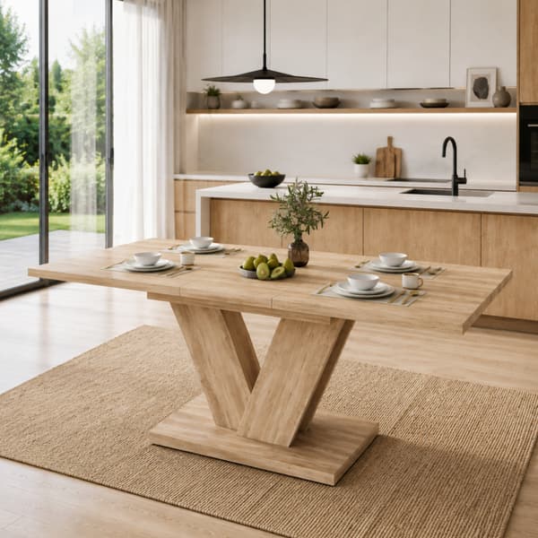 SONNENH Matbord, MDF, Ek, 180 × 80 × 75,5 cm