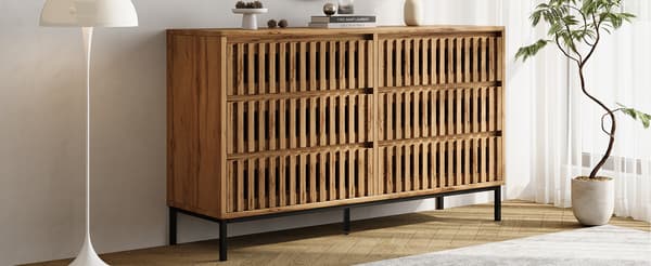 SONNENH Kommode, MDF / Spånplade, Naturfarvet, 120 × 40 × 81 cm