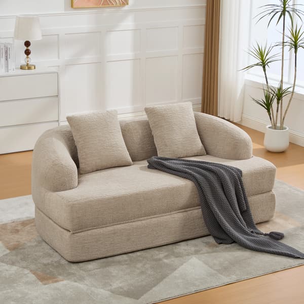 SONNENH Sovesofa, Chenille, Khaki, 157 × 84 × 65 cm