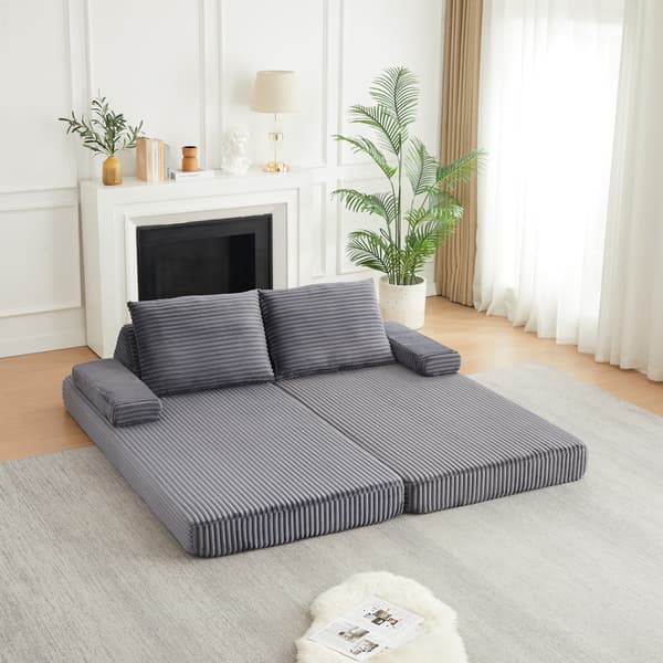 SONNENH Soffa, Manchester / Skum, Grå, 211,5 × 106,5 × 62 cm