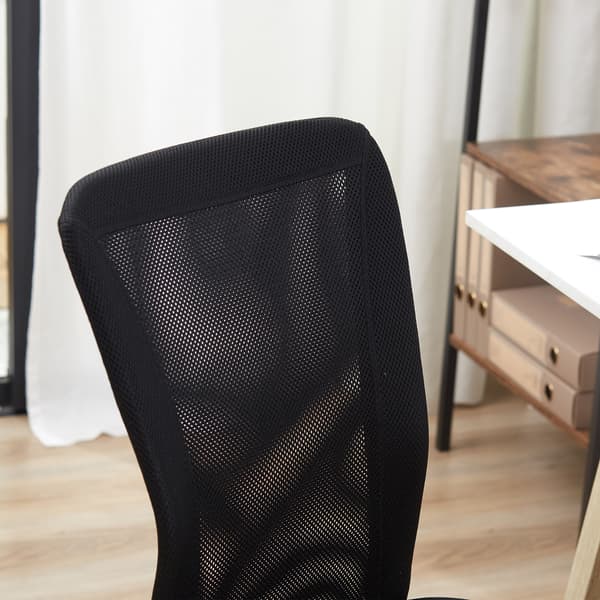 SONNENH Kontorstol, Polyester, Sort, 43 × 58 × 100 cm