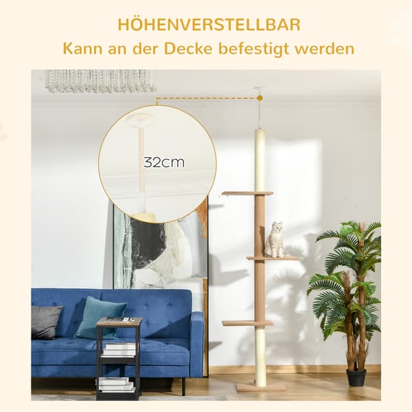 SONNENH Kradsestativ, Spånplade, Khaki, 43 × 27 × 260 cm