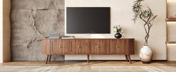 SONNENH TV-bord, MDF / Spånplade, Valnød, 180 × 38 × 47 cm