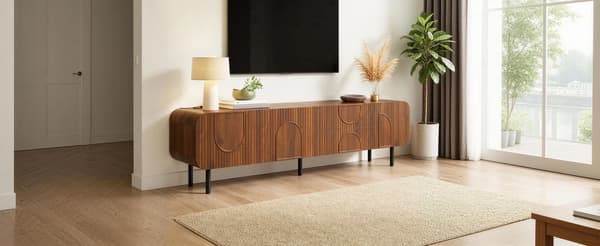 SONNENH TV-bord, MDF / Spånplade, Valnød, 180 × 40 × 47,5 cm