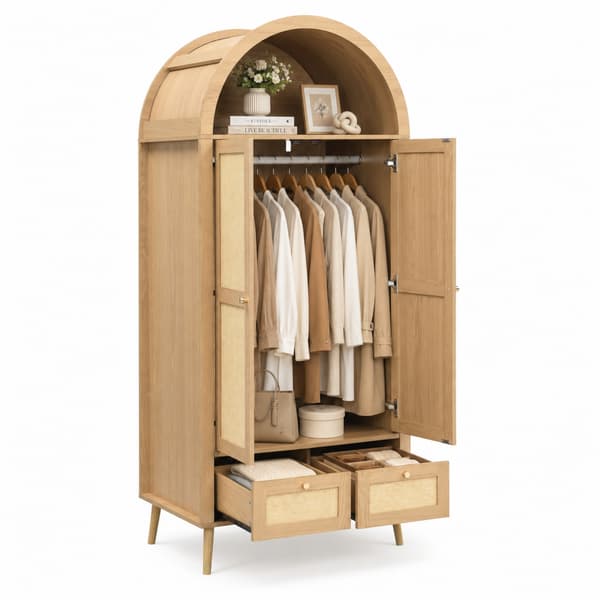 SONNENH Opbevaringsskab, MDF, Eg, 80 × 55 × 180 cm