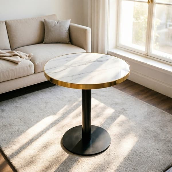 SONNENH Sidebord, MDF, Hvid, 60 × 60 × 74 cm