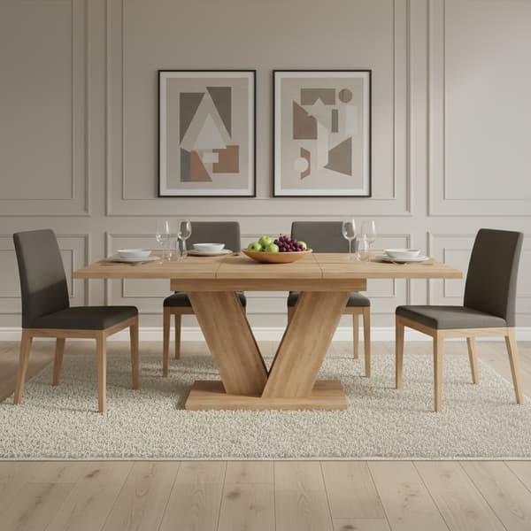 SONNENH Matbord, MDF, Ek, 180 × 80 × 75,5 cm