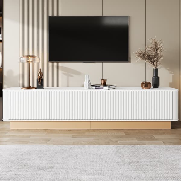 SONNENH TV-bord, MDF, Hvid, 200 × 40 × 47,5 cm