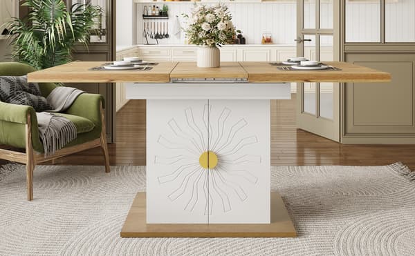 SONNENH Matbord, MDF, Vit, 110 × 70 × 76,5 cm