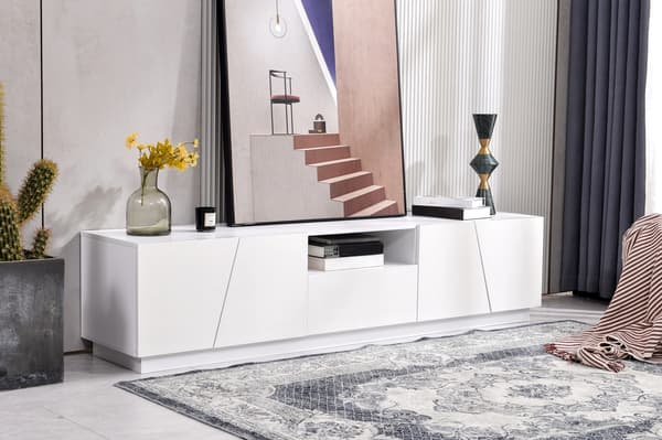 SONNENH Modernt TV-skåp 170 cm. Diagonal patchwork-stil