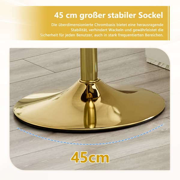 SONNENH Barstol – set med 2, PU, Röd, 49,7 × 45 × 110 cm