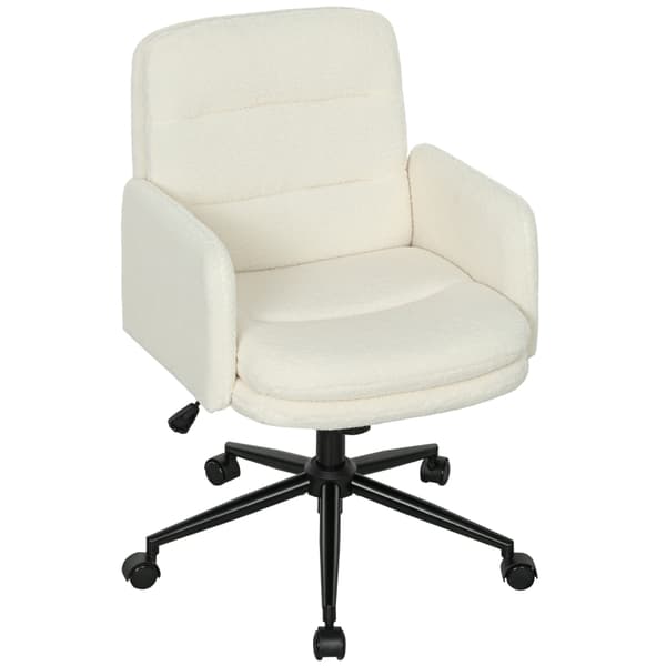 SONNENH Kontorstol, Polyester, Cremehvid, 65 × 61,5 × 101 cm