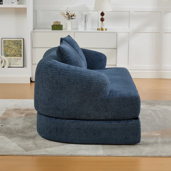 SONNENH Bäddsoffa, Chenille, Marinblå, 157 × 84 × 65 cm