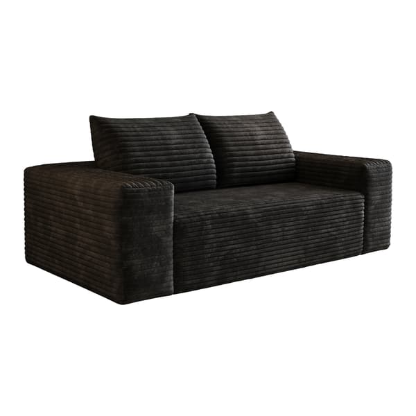 SONNENH 2-sitssoffa, Tyg, Svart, 180 × 90 × 83 cm