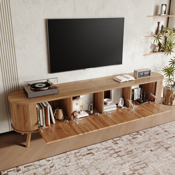 SONNENH TV-bord, MDF / Spånplade, Eg, 180 × 38 × 47 cm