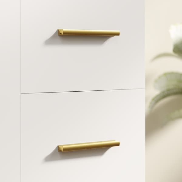 SONNENH Badeværelsesunderskab, 3-trins design, MDF, spånplade, hvid