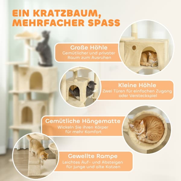 SONNENH Kradsestativ, Polyester, Beige, 48 × 48 × 160 cm