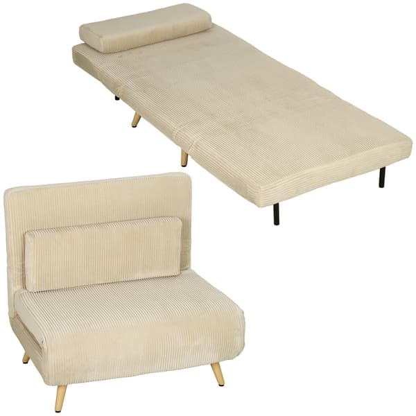 SONNENH Bäddsoffa, Polyester, Beige, 90 × 75 × 84 cm