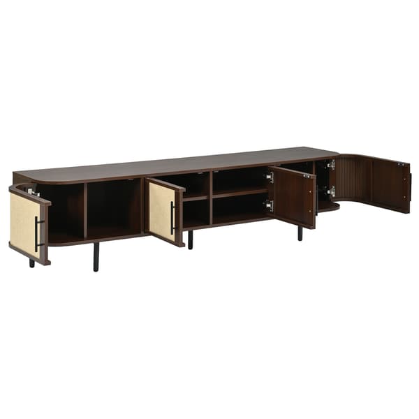 SONNENH TV-bord, MDF, Valnød, 120 × 40 × 82 cm