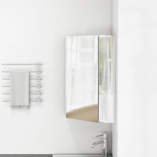 SONNENH Förvaringsskåp, MDF / Glas, Vit, 32,5 × 32,5 × 55,6 cm