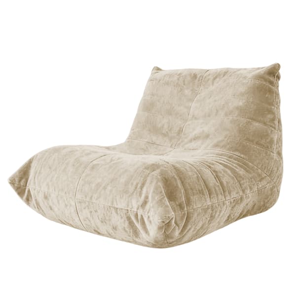 SONNENH Sittsäck, Chenille, Beige, 90 × 100 × 80 cm