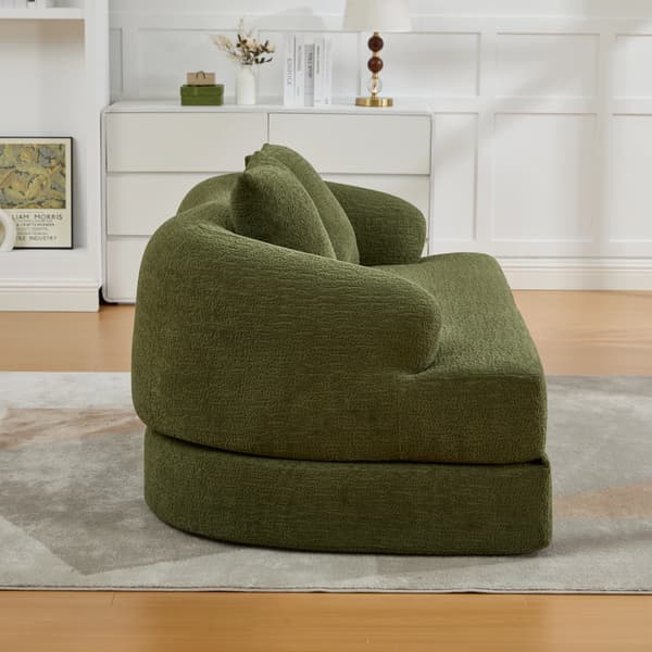 SONNENH Sovesofa, Chenille, Grøn, 157 × 84 × 65 cm