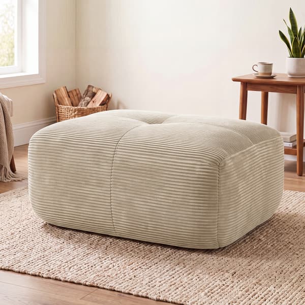 SONNENH Hamlet Ottoman fløjl beige