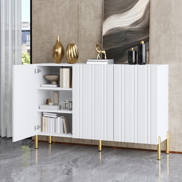 SONNENH Skoskab, MDF / Spånplade, Hvid, 120 × 35,5 × 80 cm