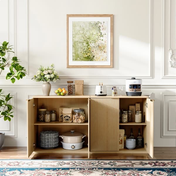 SONNENH Skænk, MDF, Eg, 80 × 40 × 80 cm