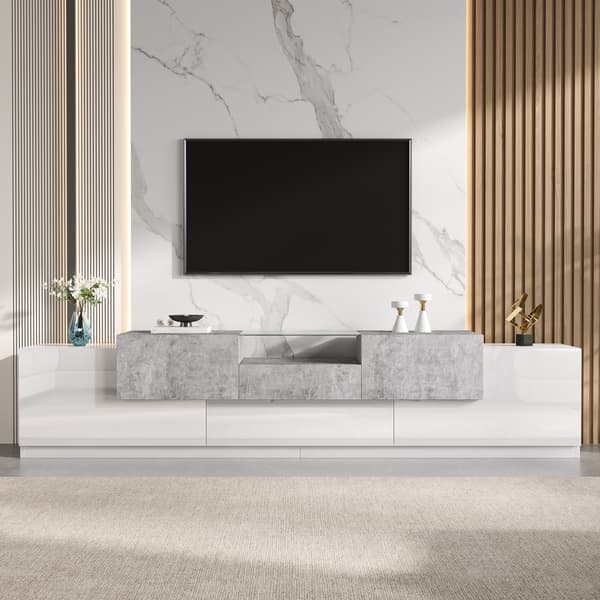 SONNENH TV-bord, MDF / Spånplade, Hvid, 200 × 33 × 48,5 cm