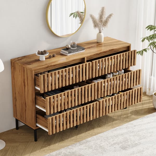 SONNENH Kommode, MDF / Spånplade, Naturfarvet, 120 × 40 × 81 cm