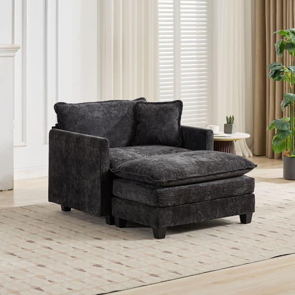 SONNENH Cloud Sofa Ottoman, Modern Sectional Couch, för vardagsrum sovrum och lägenhet, Comfy Double Layer Upholstered Seat Cushion
