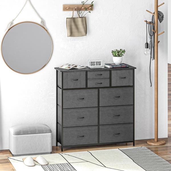 SONNENH Kommode, Stål, Sort, 100 × 30 × 100 cm
