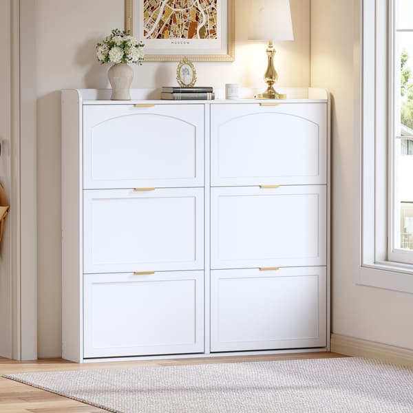 SONNENH Skoskab, MDF / Spånplade, Hvid, 120 × 23 × 118 cm