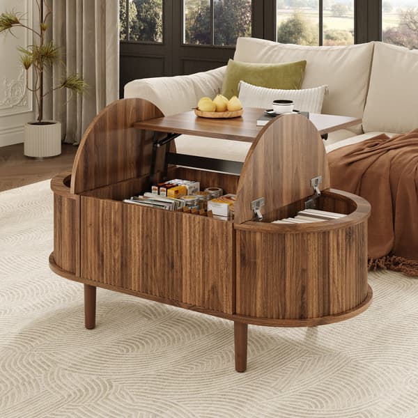 SONNENH Sofabord, MDF, Valnød, 100 × 48 × 53,5 cm