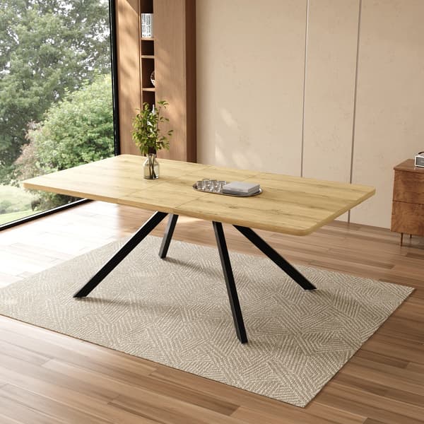 SONNENH Matbord, MDF, Ek, 240 × 90 × 74,5 cm