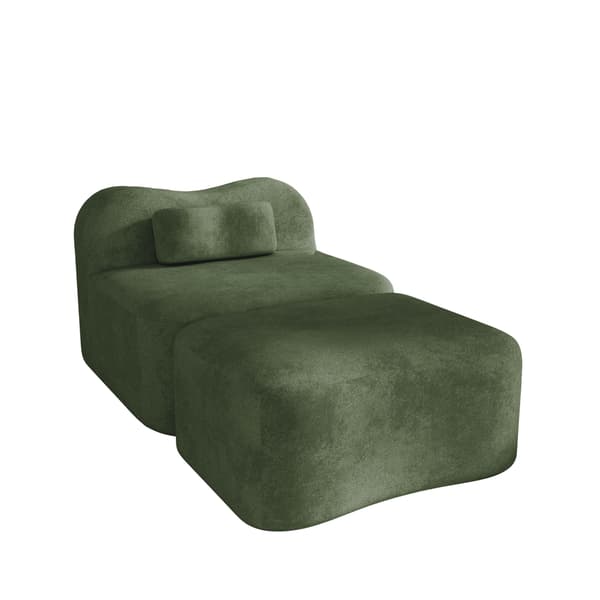 SONNENH Sofa, Velour, Grøn, 96 × 167 × 70 cm