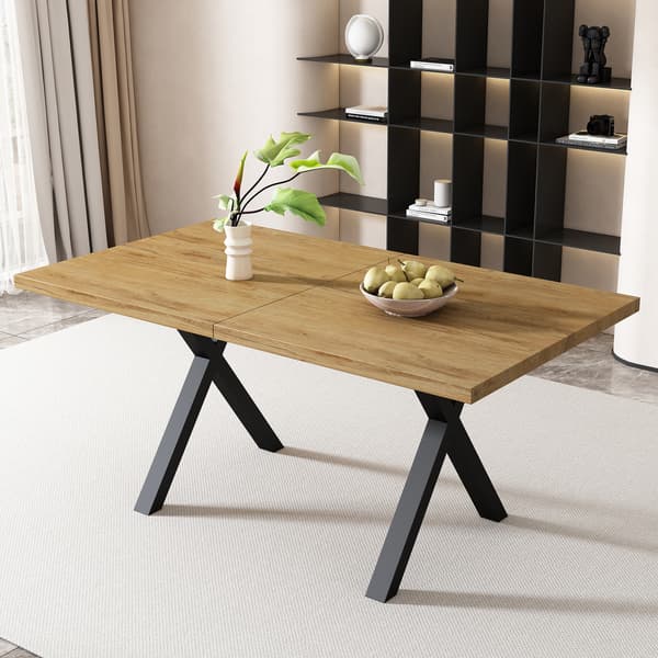 SONNENH Spisebord, MDF, Eg, 140 × 80 × 76 cm