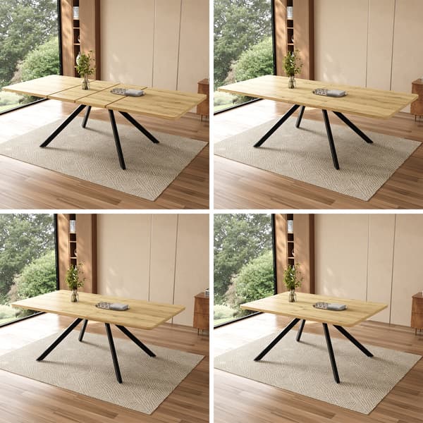 SONNENH Matbord, MDF, Ek, 240 × 90 × 74,5 cm
