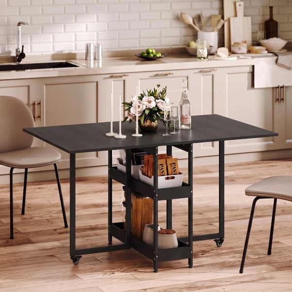 SONNENH Matbord, MDF, Svart, 133,4 × 80 × 75 cm